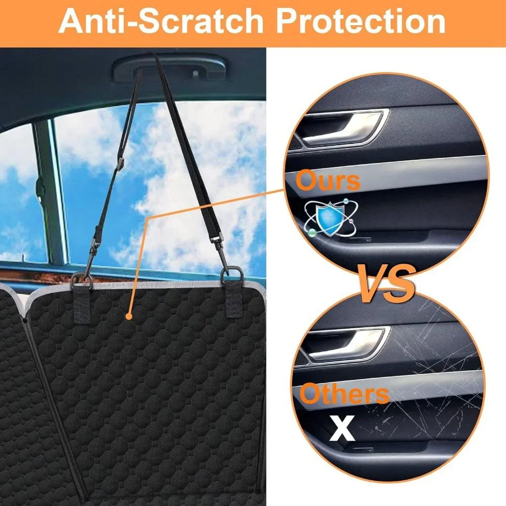 Car Seat Cover for Back Seat, Waterproof Car Seat Protector for Dogs with Side
